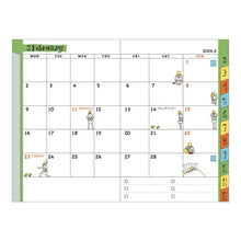 Load image into Gallery viewer, DESINPHIL MIDORI Designphil Midori 2026 January Start Diary Monthly (Block) B7 Pocket Diary Mini Dog Cat Flower Bird Old Man Design Adult Cute Small Thin Diary Schedule Book Diary Timekeeper :4966005292085
