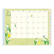 Load image into Gallery viewer, DESINPHIL MIDORI Designphil Midori 2026 January Start Diary Monthly (Block) B7 Pocket Diary Mini Dog Cat Flower Bird Old Man Design Adult Cute Small Thin Diary Schedule Book Diary Timekeeper :4966005292085
