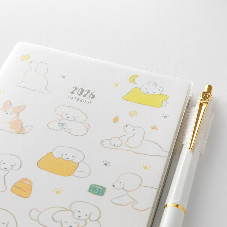 DESINPHIL MIDORI DESIGNPHIL MIDORI 2026 January Start Planner Two-Week Horizontal A6 Pocket Diary A6 Dog Cat Flower Bird Design Adult Cute Diary Schedule Book Planner Timekeeper :4902805221009