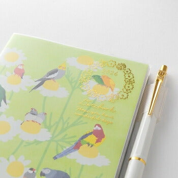 DESINPHIL MIDORI DESIGNPHIL MIDORI 2026 January Start Planner Two-Week Horizontal A6 Pocket Diary A6 Dog Cat Flower Bird Design Adult Cute Diary Schedule Book Planner Timekeeper :4902805221009