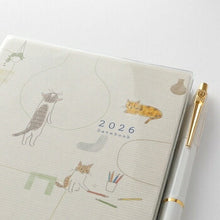 Load image into Gallery viewer, [SALE Price★] DESIGNPHIL MIDORI 2026 January Start Diary Weekly Left (Horizontal) B6 Pocket Diary Dog Cat Flower Bird Ojisan Design Adult Cute Diary Planner Timekeeper Diary: 4902805273466
