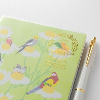 [SALE Price★] DESIGNPHIL MIDORI 2026 January Start Diary Weekly Left (Horizontal) B6 Pocket Diary Dog Cat Flower Bird Ojisan Design Adult Cute Diary Planner Timekeeper Diary: 4902805273466