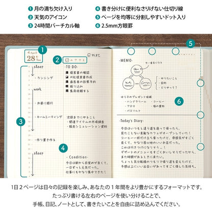＃26年ﾀﾞｲｱﾘｰhibino<A6>ﾌﾞﾙｰｸﾞﾘｰﾝ (株)ﾐﾄﾞﾘ :4902805224000