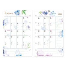 Load image into Gallery viewer, DESINPHIL MIDORI ﾃﾞｻﾞｲﾝﾌｨﾙ ﾐﾄﾞﾘ 2026 2025年 12月始まり 手帳 月間式(ﾌﾞﾛｯｸ) B7 ﾘﾌｨﾙ 月間 ｶﾝﾄﾘｰﾀｲﾑ花柄 ﾐﾆ 6穴 手帳　中身　だけ　 ﾀﾞｲｱﾘｰ 手帳ｶﾊﾞｰ　ﾚﾌｨﾙ  ｽｹｼﾞｭｰﾙ帳 :4902805328760
