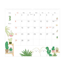 Load image into Gallery viewer, #26年壁掛ｶﾚﾝﾀﾞｰ<L>ｶﾝﾄﾘｰﾀｲﾑ花柄 ミドリ(MIDORI) DESIGNPHIL :4902805313766 :4902805313735
