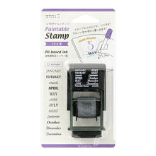 Load image into Gallery viewer, DESINPHIL・MIDORI Design Phil Midori Stamp · Paintable Stamp Rotating Stamp 12-Month Pattern Stamp Pad Ink Cute Characters Notebook Illustration 6mm 5 Pieces 3 Pieces Reward Stamp Office Before Schedule Book Notebook Time Keeper: 4902805353748
