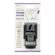 DESINPHIL・MIDORI Design Phil Midori Stamp · Paintable Stamp Rotating Stamp 12-Month Pattern Stamp Pad Ink Cute Characters Notebook Illustration 6mm 5 Pieces 3 Pieces Reward Stamp Office Before Schedule Book Notebook Time Keeper: 4902805353748