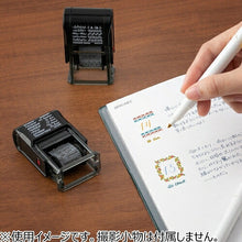 Load image into Gallery viewer, DESINPHIL・MIDORI Design Phil Midori Stamp · Paintable Stamp Rotating Stamp 12-Month Pattern Stamp Pad Ink Cute Characters Notebook Illustration 6mm 5 Pieces 3 Pieces Reward Stamp Office Before Schedule Book Notebook Time Keeper: 4902805353748
