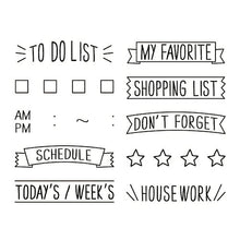 Load image into Gallery viewer, DESINPHIL MIDORI Paintable Stamp Roller Stamp List Pattern Stamp Pad Ink Cute Character Planner Illustration 6mm 5pcs 3pcs Reward Stamp Office Pre-Schedule Book Planner Timekeeper :4902805353762
