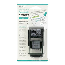 Load image into Gallery viewer, DESINPHIL MIDORI Paintable Stamp Roller Stamp List Pattern Stamp Pad Ink Cute Character Planner Illustration 6mm 5pcs 3pcs Reward Stamp Office Pre-Schedule Book Planner Timekeeper :4902805353762
