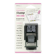 DESINPHIL/MIDORI Design Phil Midori Stamp/Paintable Stamp, Rotary Stamp, Plant Pattern, Stamp Pad, Ink, Cute Character, Planner, Illustration, 6mm, 5 pieces, 3 pieces, Reward Stamp, Office, Schedule Book, Planner Time Keeper: 4902805353830
