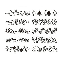 Load image into Gallery viewer, DESINPHIL/MIDORI Design Phil Midori Stamp/Paintable Stamp, Rotary Stamp, Plant Pattern, Stamp Pad, Ink, Cute Character, Planner, Illustration, 6mm, 5 pieces, 3 pieces, Reward Stamp, Office, Schedule Book, Planner Time Keeper: 4902805353830

