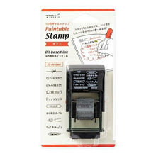 Load image into Gallery viewer, DESINPHIL･MIDORI Design Phil Midori Stamp ･ Paintable Stamp Rotating stamp Gift pattern Stamp pad Ink Cute character Planner Illustration 6mm 5 pieces 3 pieces Reward stamp Office schedule book Timekeeper for planners: 4902805354219
