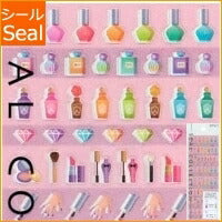 DESINPHIL・MIDORI デザインフィル・ミドリ シール ・ シール2138 ビューティー柄 マニキュア 香水 メイク  スケジュール帳 手帳のタイムキーパー :4902805821384