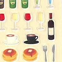 Load image into Gallery viewer, DESINPHIL･MIDORI Seal 2198 Drinking Party and Cafe Pattern Seal Book Lucky Bag Schedule Deco Sticker Diary Animal Character Disney Schedule Book Timekeeper for Notebooks: 4902805821988
