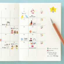Load image into Gallery viewer, MIDORI Stickers - Small Floral Sticker Notebook Lucky Bag Round Stylish Album Decoration Heart Lots of Stickers Smartphone Reward Flower Cute Schedule Book Time Keeper :4902805822077
