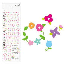 Load image into Gallery viewer, MIDORI Stickers - Small Floral Sticker Notebook Lucky Bag Round Stylish Album Decoration Heart Lots of Stickers Smartphone Reward Flower Cute Schedule Book Time Keeper :4902805822077
