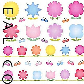 DESIGNPHIL MIDORI Seal 2278 Clear Floral Sticker Set for Planner Decoration Reward Flower Alphabet Planner Diary Timekeeper :4902805822787