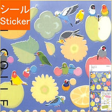 Load image into Gallery viewer, MIDORI 82302 Block Bird Pattern Sticker Book Lucky Bag Round Stylish Album Decoration Heart Large Quantity Stickers Smartphone Reward Flower Cute Schedule Book Notebook Timekeeper :4902805823029
