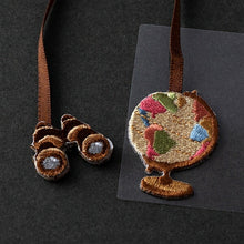 Load image into Gallery viewer, DESINPHIL･MIDORI ﾃﾞｻﾞｲﾝﾌｨﾙ･ﾐﾄﾞﾘ 手帳小物 ･ しおりｼｰﾙ2466 刺繍 地球儀柄 しおり ﾌﾞｯｸﾏｰｸ かわいい ｱｲﾃﾞｨｱ おもしろ  ｽｹｼﾞｭｰﾙ帳 手帳のﾀｲﾑｷｰﾊﾟｰ :4902805824668
