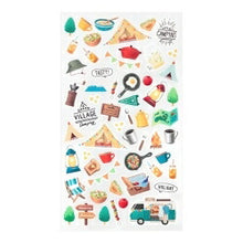 Load image into Gallery viewer, MIDORI Seal Marche Camp Pattern Sticker Book Lucky Bag Round Fashionable Album Decoration Heart Large Amount Sticker Smartphone Reward Flower Cute Schedule Book Notebook Time Keeper :4902805824927
