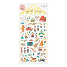 Load image into Gallery viewer, MIDORI Seal Marche Toy Pattern Sticker Book Lucky Bag Round Stylish Album Decoration Heart Large Quantity Sticker Smartphone Reward Flower Cute Schedule Book Notebook Time Keeper :4902805824941
