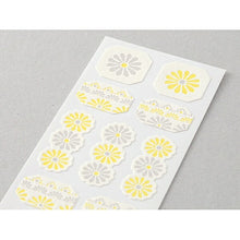 Load image into Gallery viewer, MIDORI 2505 Letterpress Flower Line Pattern Yellow Sticker Book Lucky Bag Round Stylish Album Decoration Heart Lots of Stickers Smartphone Reward Flower Cute Schedule Book Notebook Timekeeper :4902805825054
