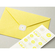 Load image into Gallery viewer, MIDORI 2505 Letterpress Flower Line Pattern Yellow Sticker Book Lucky Bag Round Stylish Album Decoration Heart Lots of Stickers Smartphone Reward Flower Cute Schedule Book Notebook Timekeeper :4902805825054
