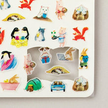 Load image into Gallery viewer, MIDORI Seals: Daily Record Animal Scene Pattern Sticker Book Lucky Bag Round Stylish Album Decoration Heart Large Quantity Stickers Smartphone Reward Flower Cute Schedule Book Notebook Time Keeper: 4902805825689
