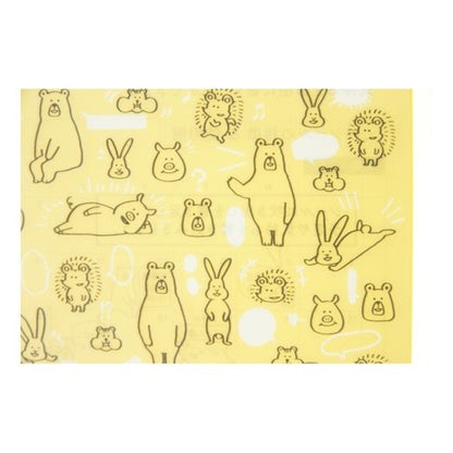 ＃23年ｼｰﾙ2590おしゃべり森の動物柄 --- ミドリ(MIDORI） 手帳用シール/ステッカー 貼ってはがせる おしゃべりシール 【森の動物柄】 82590 : 23 Year Seal 2590 Talking Forest Animal Pattern :4902805825900