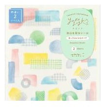 画像をギャラリービューアに読み込む, ＃ｼｰﾙ ゆるﾛｸ ﾞ2枚入 ｺﾗｰｼﾞｭ 水彩ﾓﾁｰﾌ柄 パステルカラー 水彩風 チェック柄 デコレーション ﾃﾞｻﾞｲﾝﾌｨﾙ･ﾐﾄﾞﾘ :4902805827065

