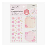 ＃カラー色紙用シール＜Ｓ＞　半透明　桜柄 (株)ﾐﾄﾞﾘ :4902805827225