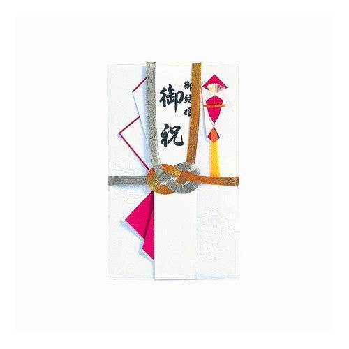 ＃金銀１０本結切　御結婚御祝短冊入　赤 (株)マルアイ :4902850311557
