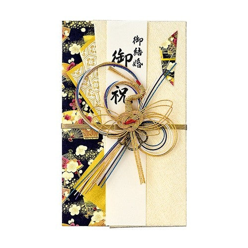 大判金封　金鶴　紺