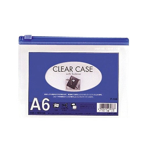 クリヤーケース　ファスナー付　Ａ６　藍