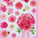 Load image into Gallery viewer, MINDWAVE マインドウェイブ シール ・ Pink Bouquet ブーケ 花 ピンク シール帳 福袋 スケジュール デコ ステッカー ダイアリー ごほうび 花 アルファベット  スケジュール帳 手帳のタイムキーパー :4909001214439
