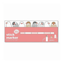 Load image into Gallery viewer, ＃どうぶつシリーズ ＃マインドウェイブ スティックマーカー どうぶつシリーズ 付箋 文鳥 --- : Animal series Mind Wave Stick Marker Animal Series Sticky Note Sparrow :4909001579415
