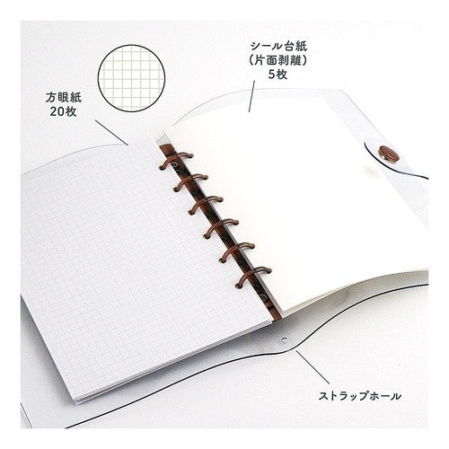 ＃A6ｸﾘｱﾊﾞｲﾝﾀﾞ-/ﾌﾞﾗｳﾝ --- : A6 clear binder/brown :4909001579880