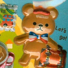 Load image into Gallery viewer, MINDWAVE Seal - Mega Pukkuri Seal 75643 Bears Travel Bear Journey Seal Book Grab Bag Schedule Deco Sticker Diary Animal Character Disney Schedule Book Time Keeper: 4909001756434
