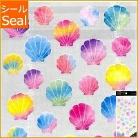 MINDWAVE Seal Masking Seal 78529 Shell Shell Sticker Book Lucky Bag Schedule Deco Sticker Diary Reward Flower Alphabet Schedule Book Organizer :4909001785298
