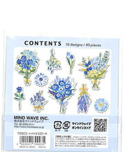 Load image into Gallery viewer, MINDWAVE Seal - Salon de Fleur Flake Seal 79903 Blue - Seal Album, Lucky Bag, Schedule, Deco, Sticker, Diary, Flowers, Colorful, Colors, Pink, Message Card, Gift Seal, Schedule Book, Notebook Timekeeper :4909001799035
