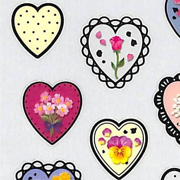 MINDWAVE Seal - Heart Selection 80344 Clear Seal Book Lucky Bag Schedule Decoration Sticker Diary Heart Star Letter Alphabet Seal Schedule Book Notebook Timekeeper :4909001803442
