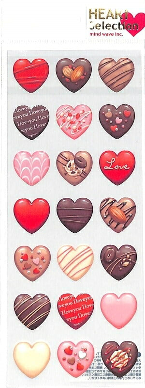 MINDWAVE Seal - Heart Selection 80345 Miracoat Seal Book Lucky Bag Round Stylish Album Decoration Heart Large Quantity Sticker Smartphone Reward Flower Cute Schedule Book Diary Timekeeper :4909001803459