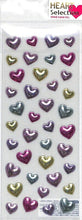 Load image into Gallery viewer, MINDWAVE Seal - Heart Selection Metal Puffy 80607 Seal Book Lucky Bag Round Fashionable Album Decoration Heart Bulk Sticker Smartphone Reward Flower Cute Schedule Book Notebook Timekeeper :4909001806078
