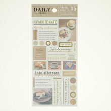Load image into Gallery viewer, MINDWAVE Seal - Daily Press Seal Urban Cafe Seal Book Lucky Bag Round Stylish Album Decoration Heart Large Quantity Sticker Smartphone Reward Flower Cute Schedule Book Notebook Time Keeper: 4909001809635
