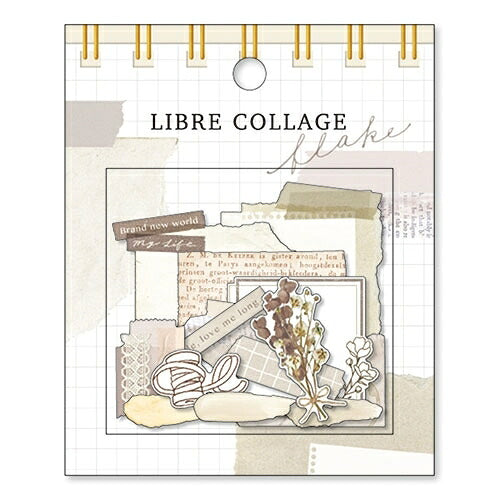 MINDWAVE Seal, Livre Collage Flake 81059 Ivory - Sticker Book, Lucky Bag, Round, Stylish, Album, Decoration, Heart, Bulk, Stickers, Smartphone, Reward, Flower, Cute, Planner - Timekeeper for Notebooks: 4909001810594