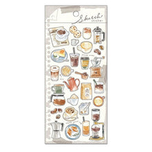 Load image into Gallery viewer, MINDWAVE Seal, Sketch Sticker 81097 Coffee, Sticker Album, Lucky Bag, Round, Stylish, Album Decoration, Heart, Lots of Stickers, Smartphone, Reward, Flower, Cute, Planner, Timekeeper for Notebooks :4909001810976
