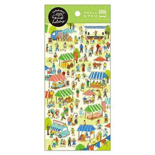 MINDWAVE Seal - Odekake Marche Seal Book Lucky Bag Round Stylish Album Decoration Heart Large Amount Sticker Smartphone Reward Flower Cute Planner - Planner's Time Keeper: 4909001811058