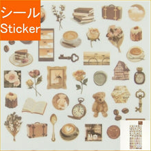 Load image into Gallery viewer, MINDWAVE Seal - Sheer Photo Petit Seal Brown - Sticker Album Lucky Bag Round Stylish Album Decoration Heart Large Quantity Sticker Smartphone Reward Flower Cute Schedule Book Diary Timekeeper :4909001811515
