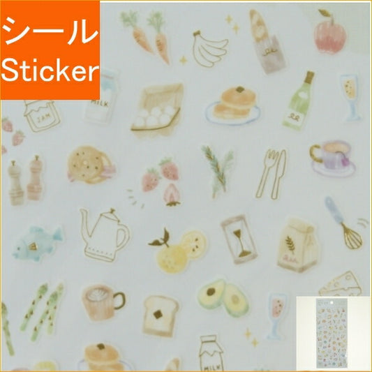 MINDWAVE Seal - One's Daily Life Sticker Food Ingredients Sticker Book Lucky Bag Round Stylish Album Decoration Heart Large Quantity Sticker Smartphone Reward Flower Cute Schedule Book Notebook Timekeeper: 4909001813007